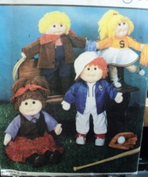 7068 SIMPLICITY 18'' CPK PRECIOUS PALS WESTERN, CHEERLEADER, BASEBALL PATTERN